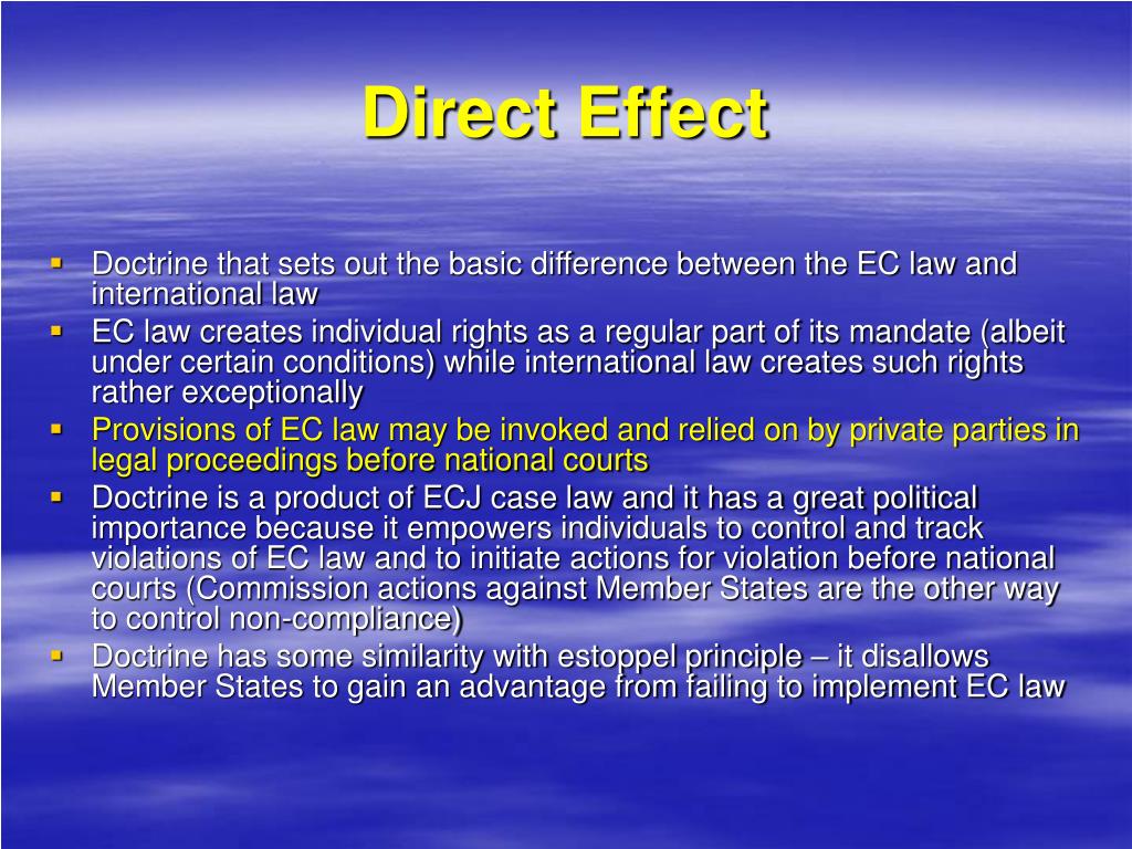 PPT Supremacy and Direct Effect PowerPoint Presentation, free