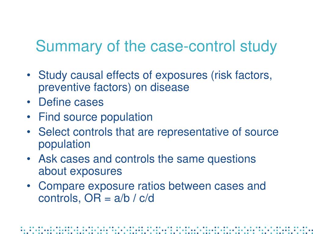 PPT Casecontrol study 3 Bias and confounding and analysis