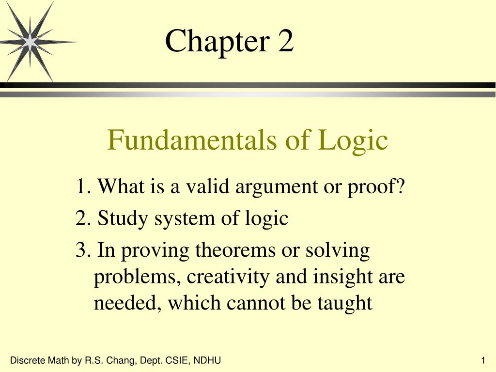 PPT Fundamentals of Logic PowerPoint Presentation, free download ID