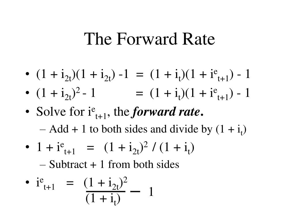 PPT Using the Term Structure to Forecast Interest Rates PowerPoint