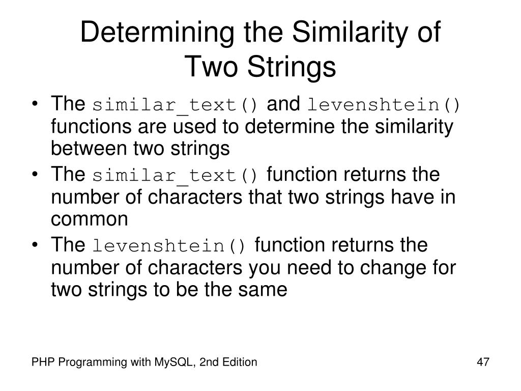 PPT Chapter 3 Manipulating Strings PHP Programming with MySQL 2 nd