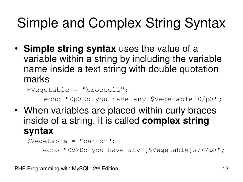 PPT Chapter 3 Manipulating Strings PHP Programming with MySQL 2 nd