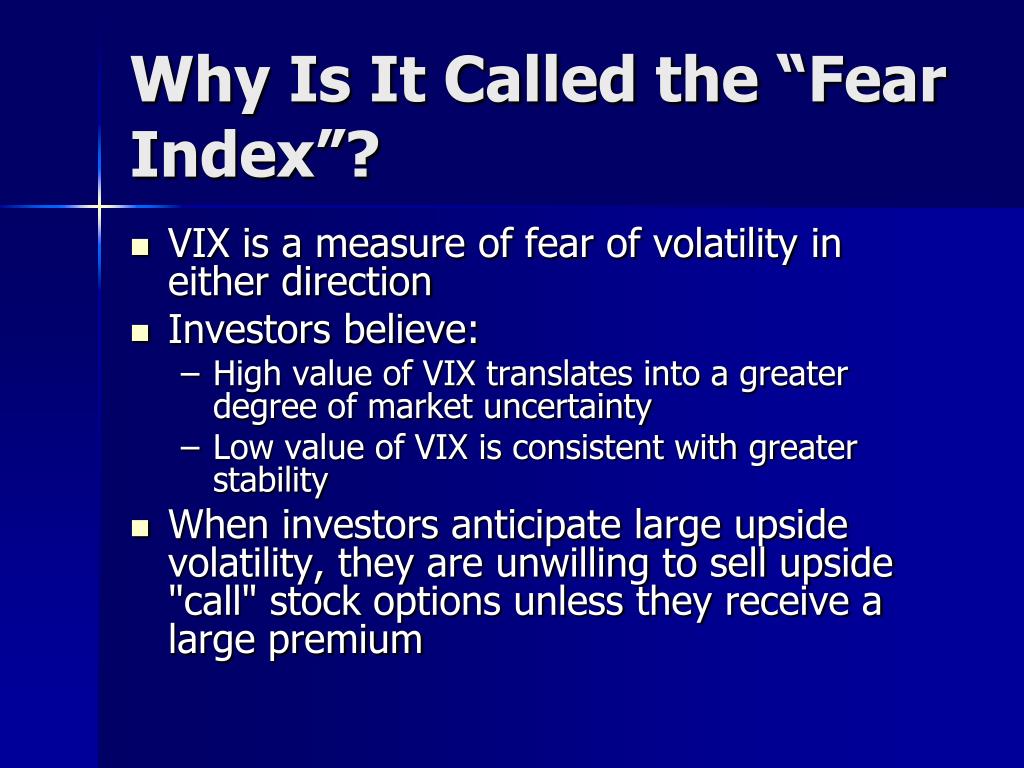 PPT VIX THE FEAR INDEX PowerPoint Presentation, free download ID