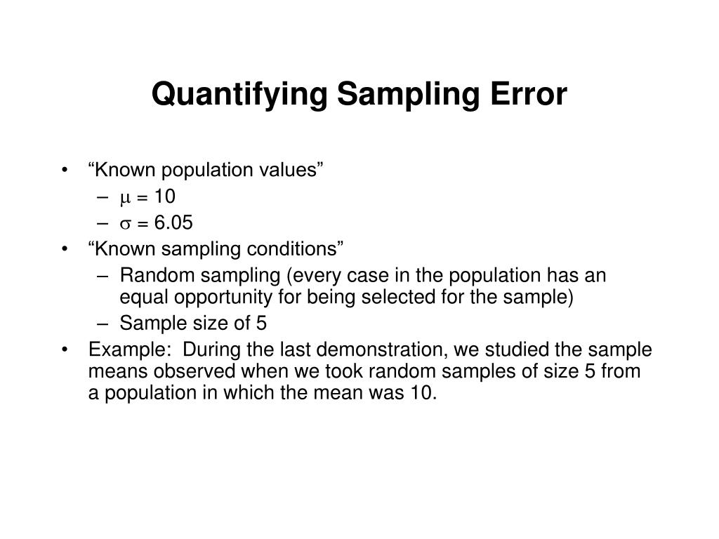 PPT Sampling error PowerPoint Presentation, free download ID392838