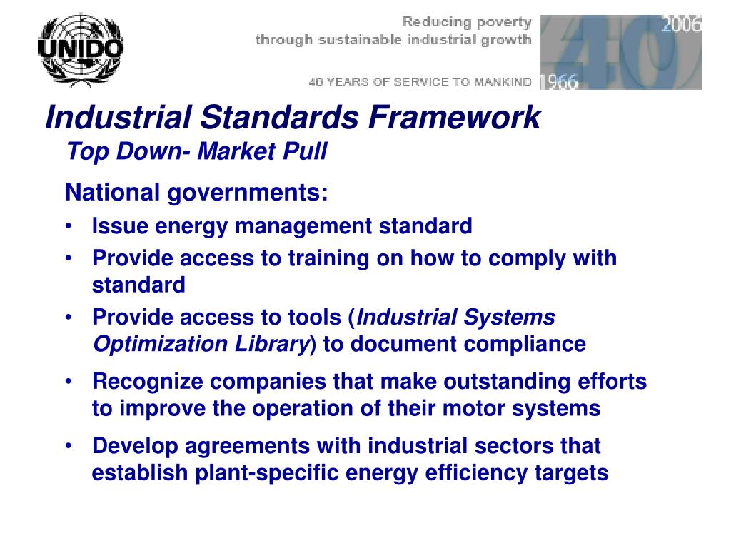 PPT Industrial Standards Framework and Energy Management PowerPoint