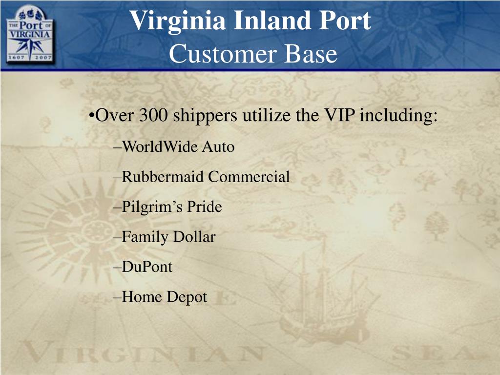 PPT Virginia Inland Port Virginia Port Authority 7685 Winchester Road Front Royal, VA 22630