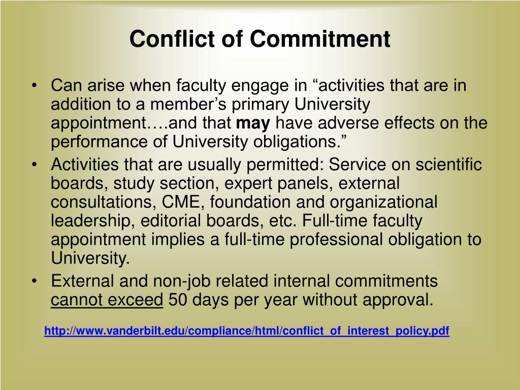 PPT Identifying and Managing Conflict of Interest and Conflict of