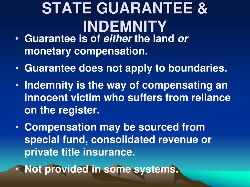 Indemnity Insurance Title Indemnity Insurance