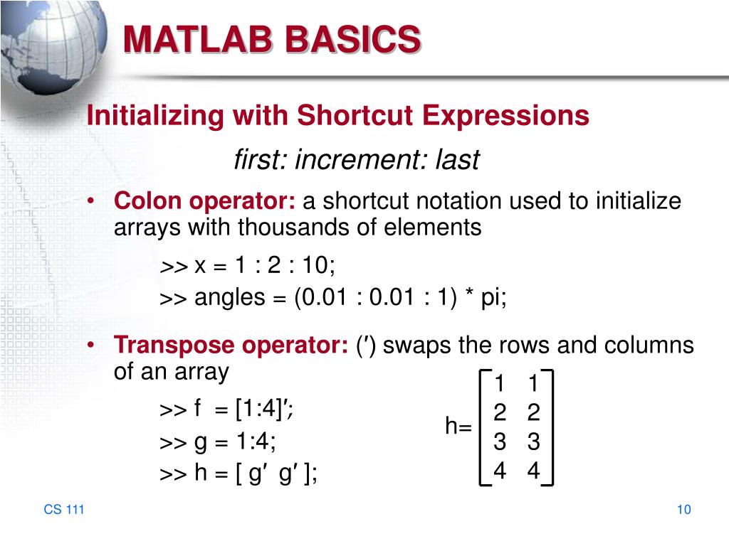 PPT MATLAB Basics PowerPoint Presentation, free download ID394583
