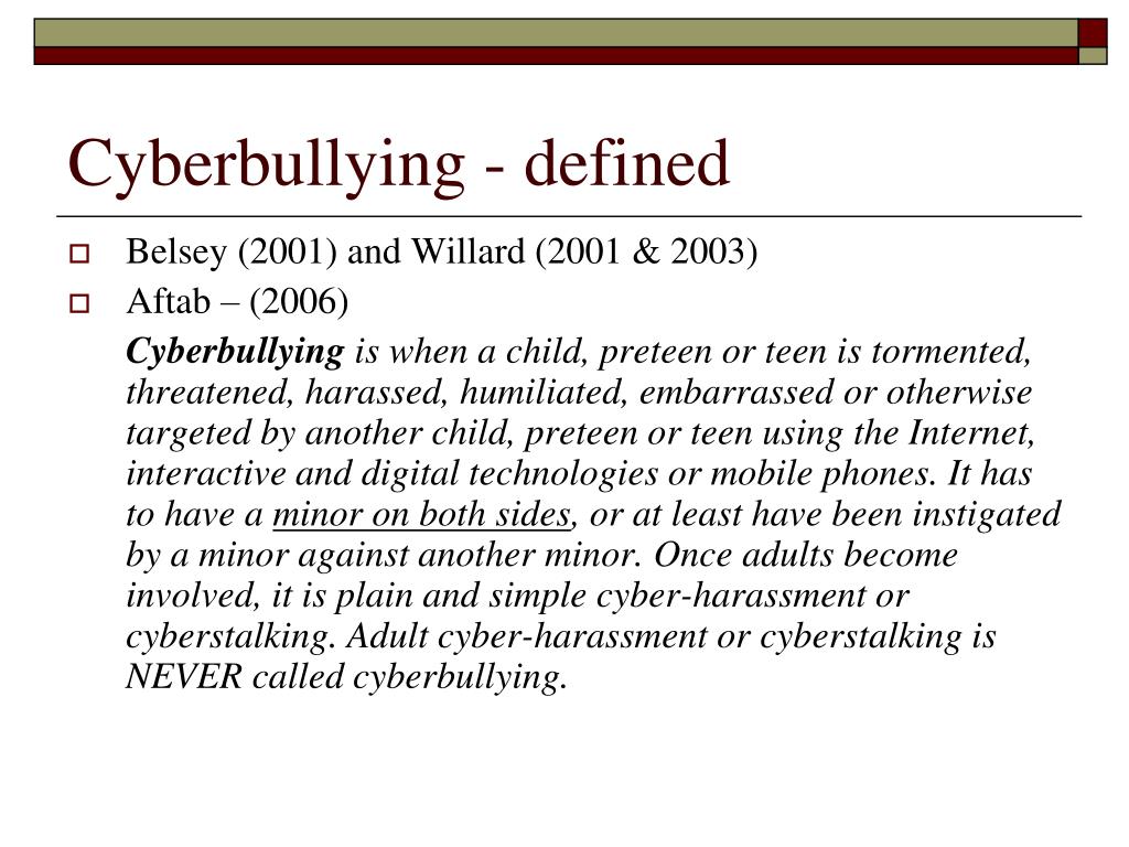PPT Cyberbullying A Literature Review PowerPoint Presentation ID