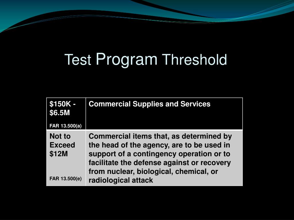 PPT 13.5 Test Program for Certain Commercial Items Desktop Guide