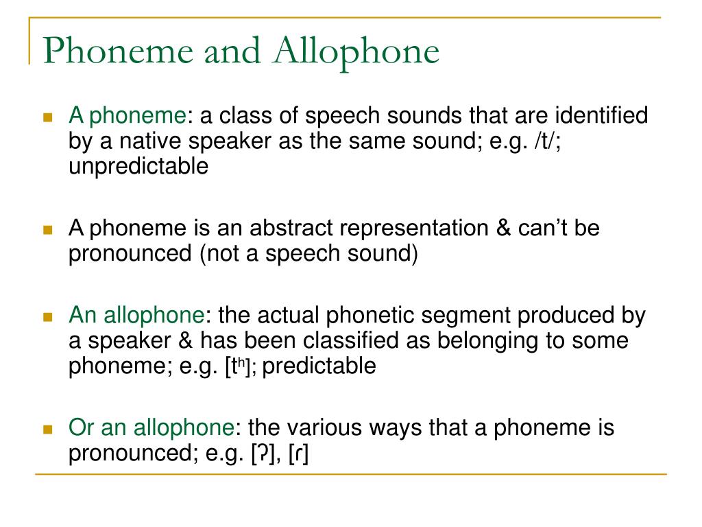 PPT Chapter7 Phonemic Analysis PowerPoint Presentation ID396684