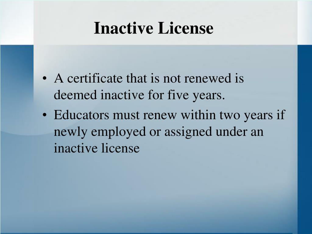 PPT Renewal of Professional License PowerPoint Presentation, free