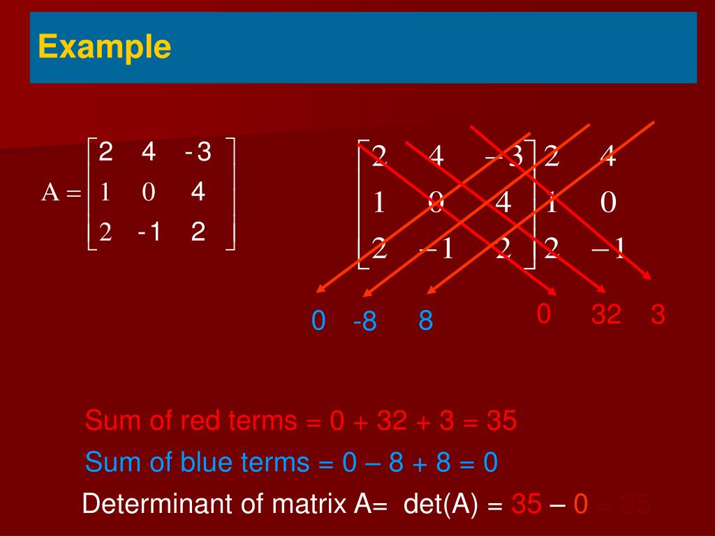 PPT A rectangular array of numbers (we will concentrate on real