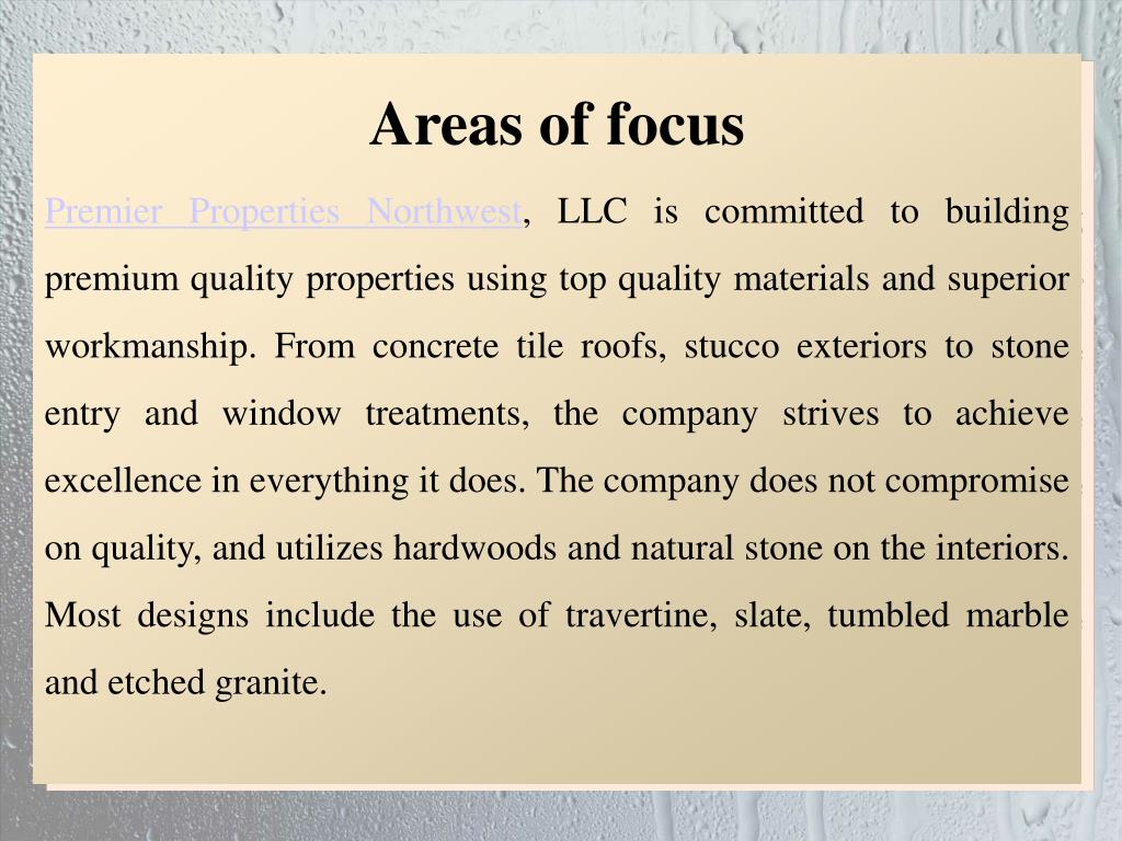 PPT Premier Properties Northwest, LLC Was Established In 1995