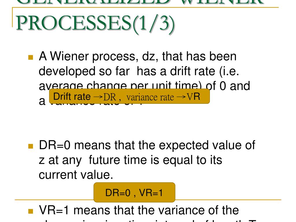 PPT CH12 WIENER PROCESSES AND ITÔ ' S LEMMA PowerPoint Presentation