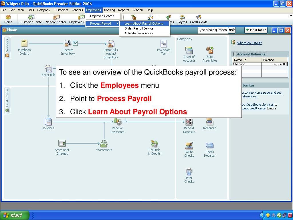 PPT QuickBooks Payroll Processing Tutorial PowerPoint Presentation