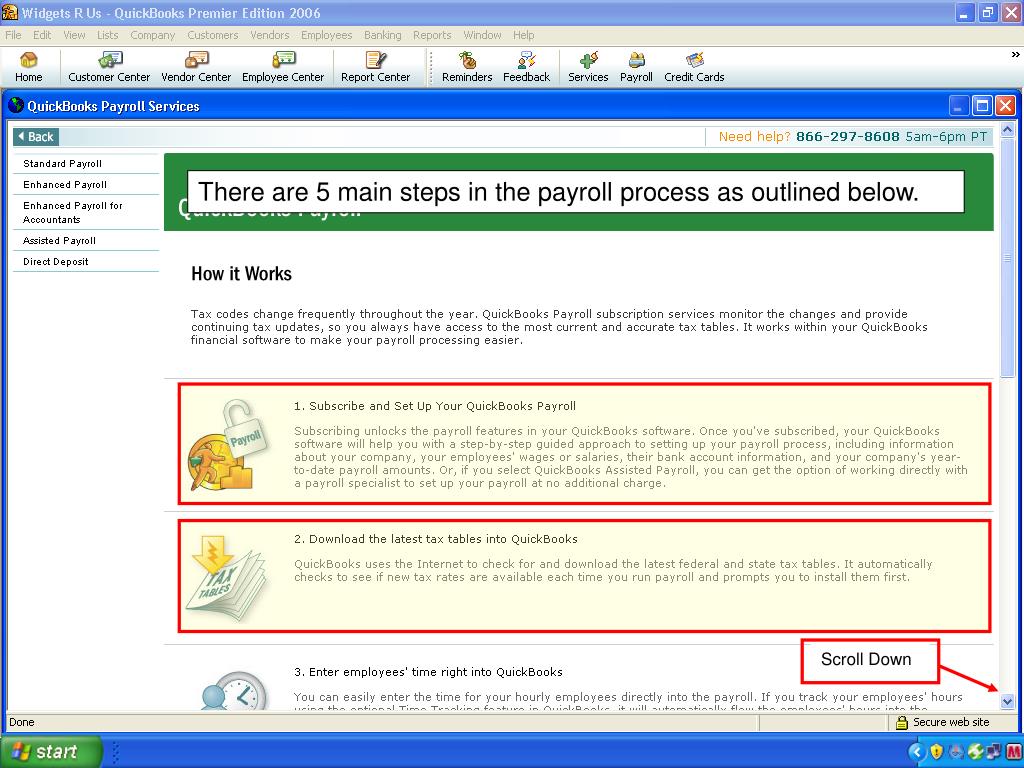 PPT QuickBooks Payroll Processing Tutorial PowerPoint Presentation