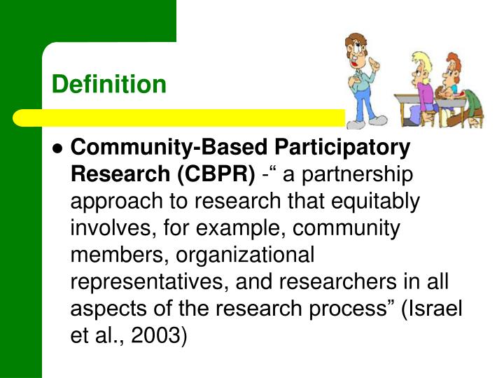 PPT CommunityBased Participatory Research PowerPoint Presentation