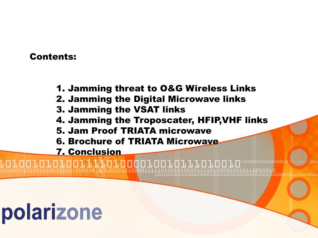 PPT Jamming threat to O&G Wireless Links & TRIATA Jam Proof