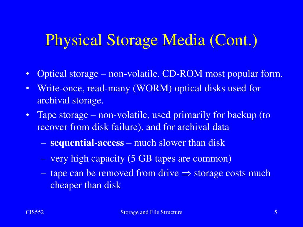PPT Storage and File Structure PowerPoint Presentation, free download