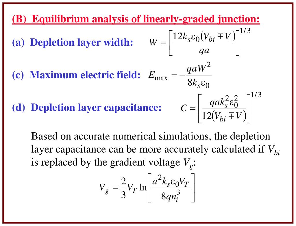 PPT PN Junction Physical and Mathematical Description of Operation