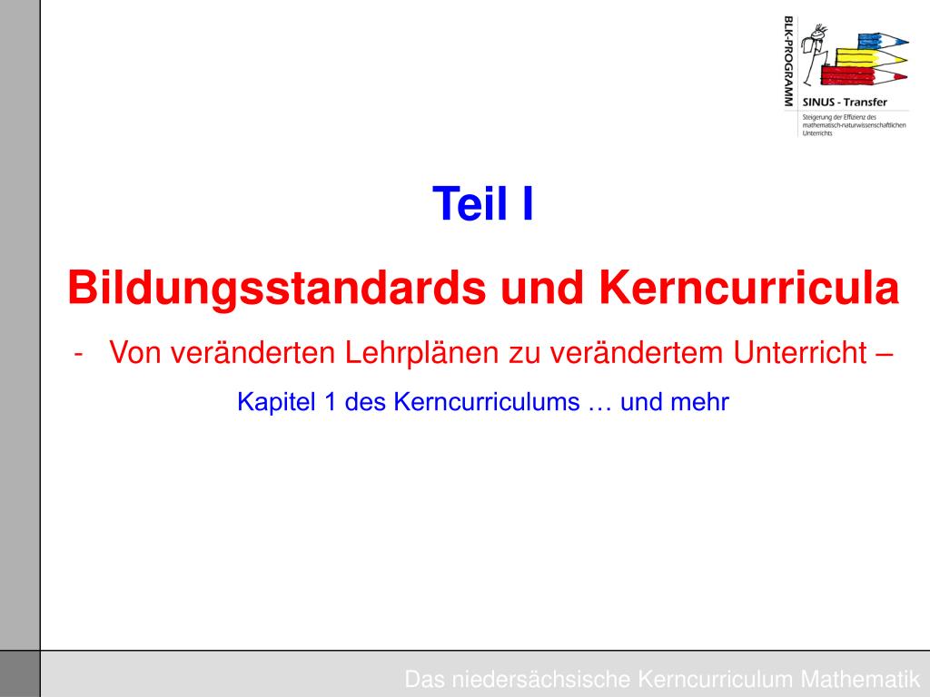 PPT Das Kerncurriculum Mathematik verstehen Entstehungsgeschichte