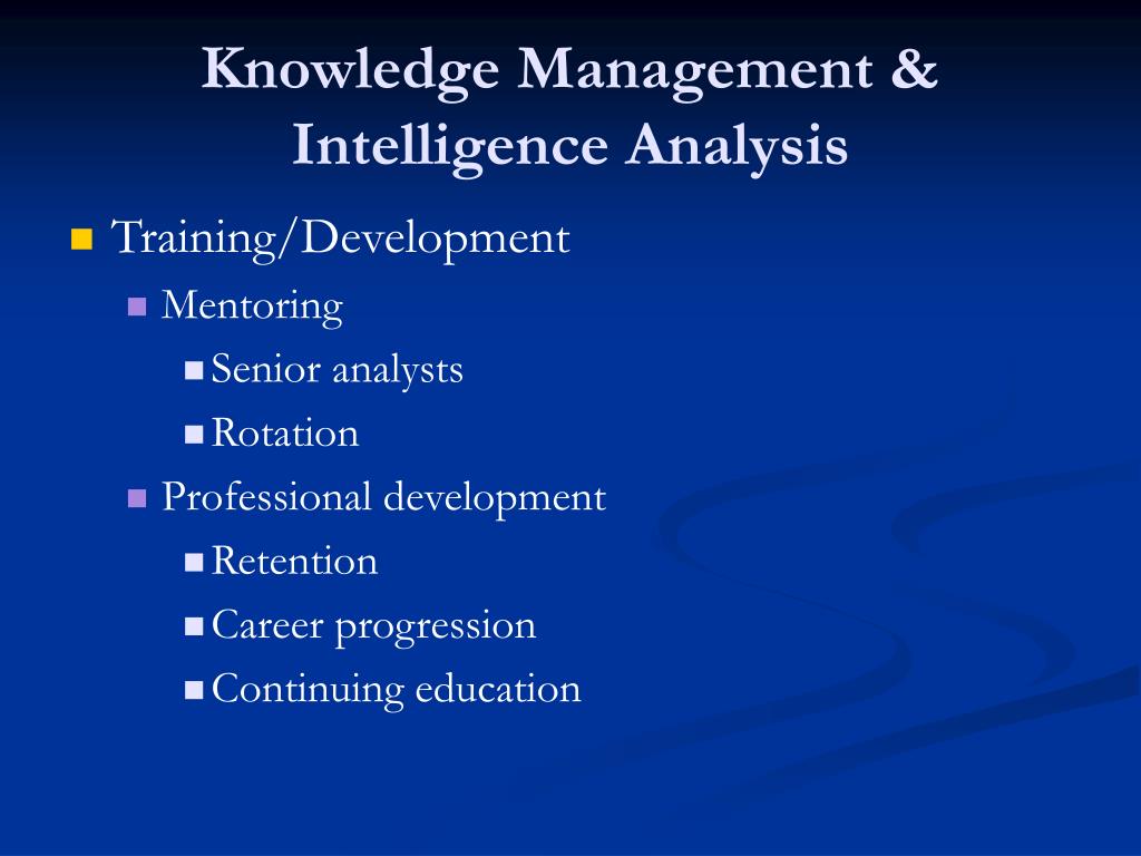 PPT Knowledge Management and Intelligence Analysis Tools PowerPoint