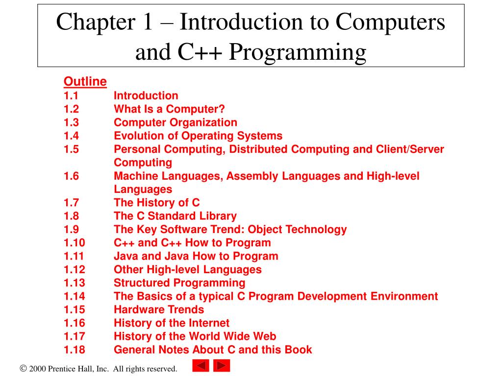 PPT Chapter 1 Introduction to Computers and C++ Programming