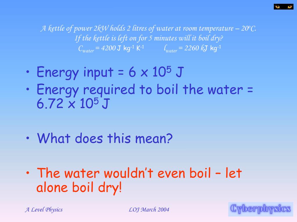 PPT Specific Heat Capacity and Latent Heat PowerPoint Presentation