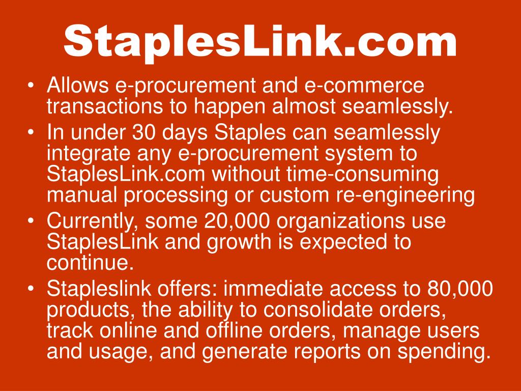 PPT STAPLES, Inc. PowerPoint Presentation, free download ID409633