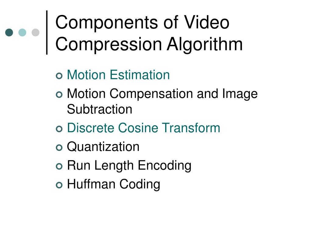 PPT Performance Enhancement of Video Compression Algorithms using