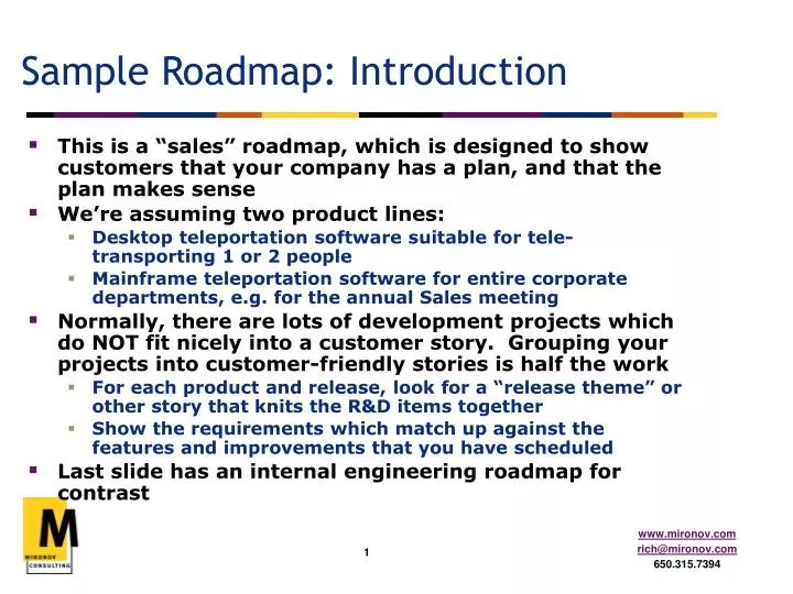 PPT Sample Roadmap Introduction PowerPoint Presentation, free