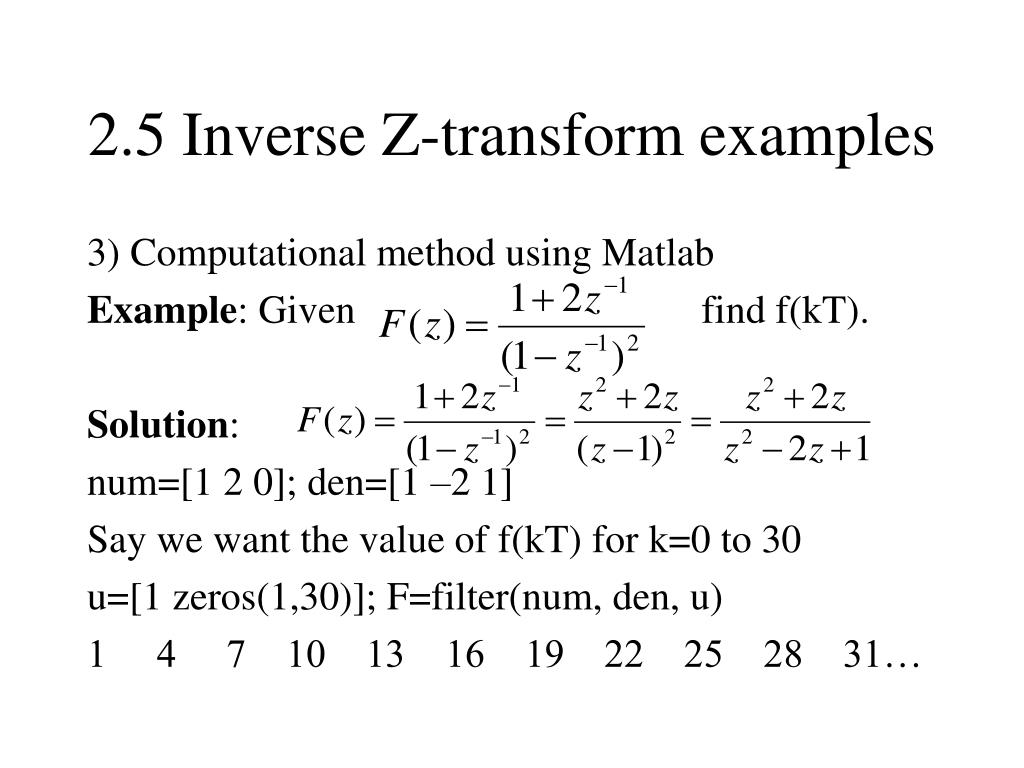 PPT 2. Ztransform and theorem PowerPoint Presentation, free download