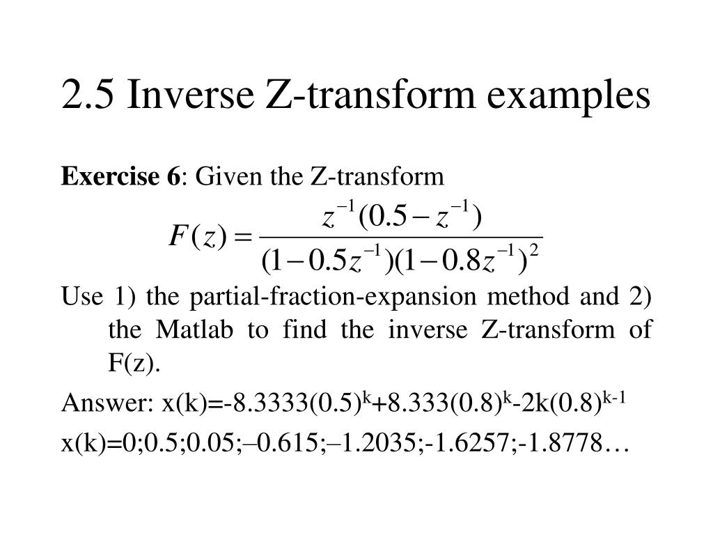 PPT 2. Ztransform and theorem PowerPoint Presentation, free download