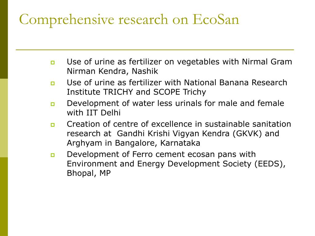 PPT Regional on Ecological Sanitation in South Asia SEI
