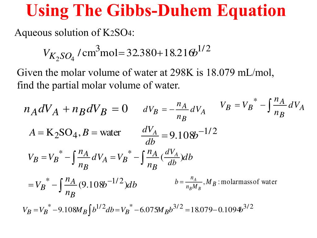 PPT The thermodynamic description of mixtures Partial molar