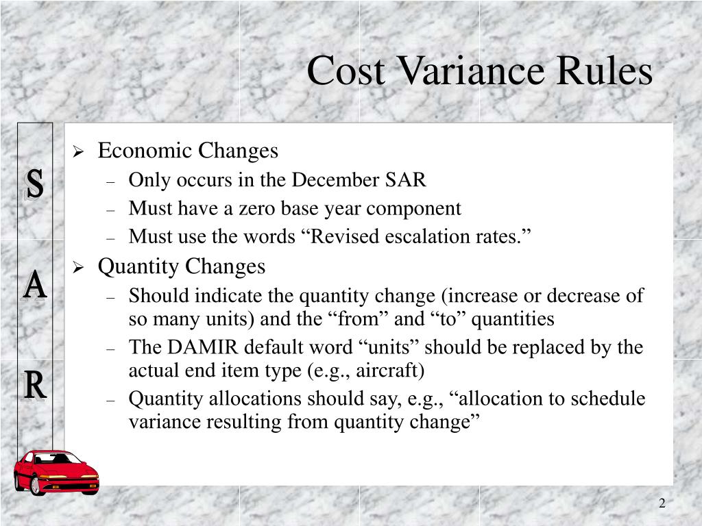 PPT Cost Variance Rules PowerPoint Presentation, free download ID