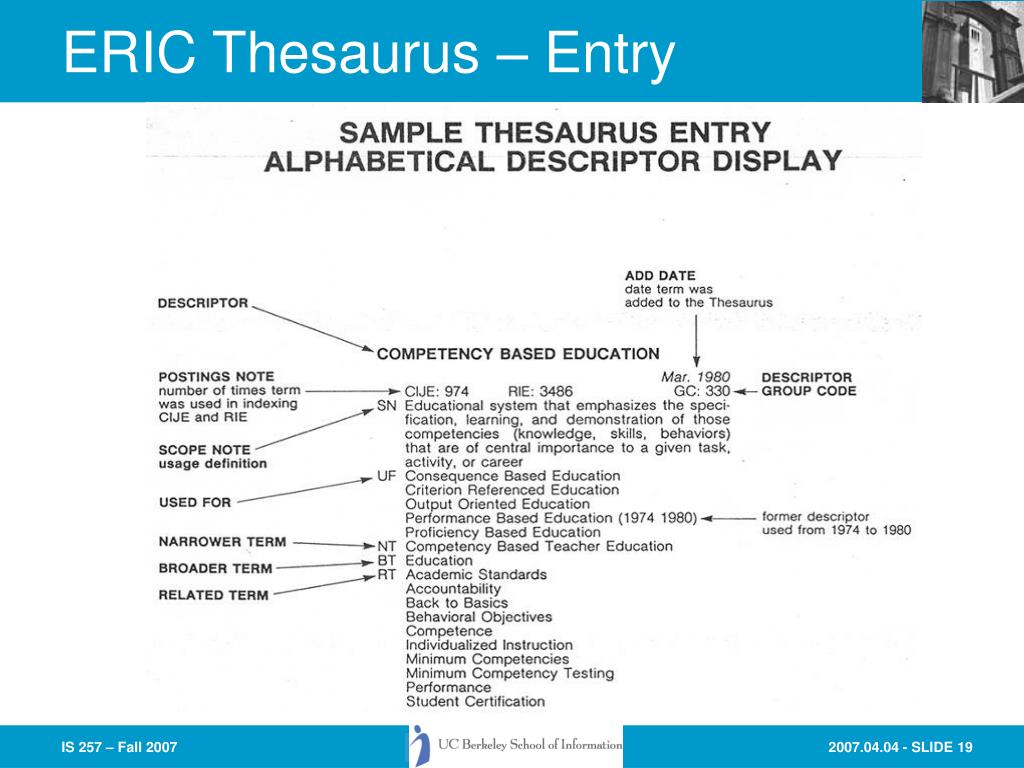 PPT Thesaurus Construction and Use PowerPoint Presentation, free