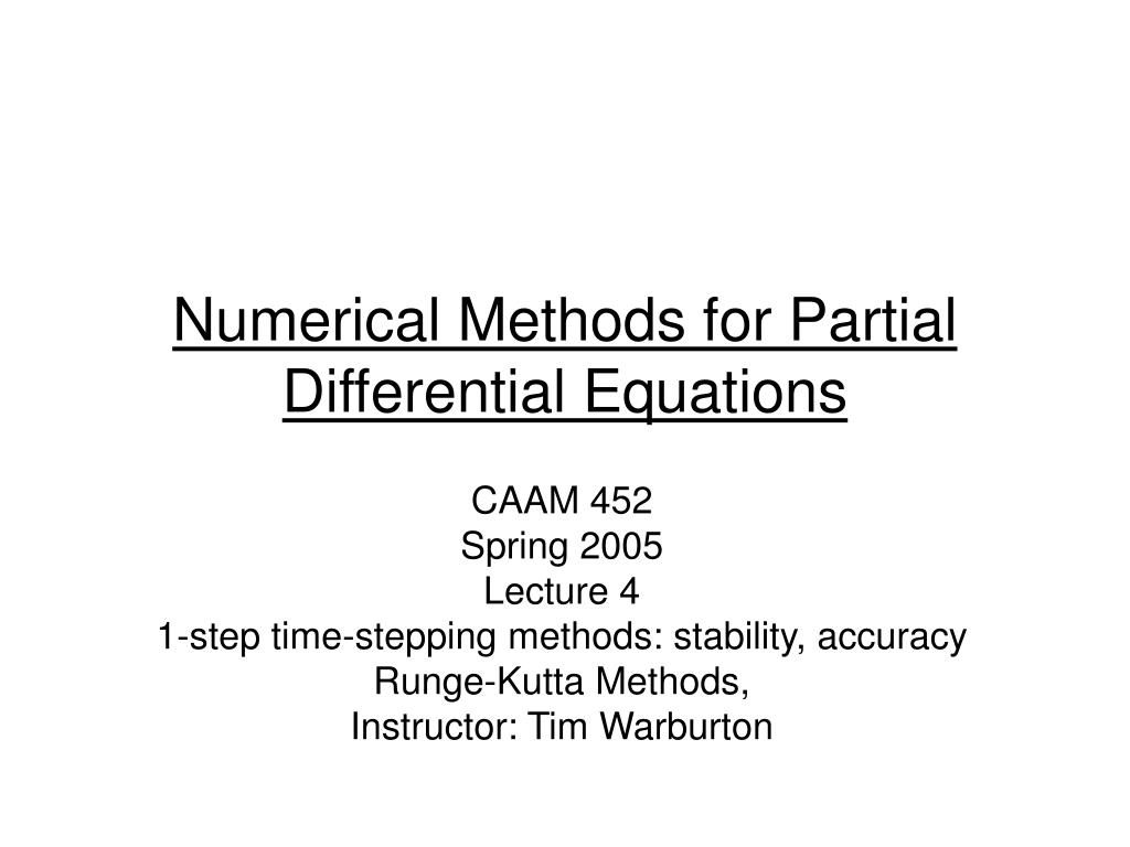 PPT Numerical Methods for Partial Differential Equations PowerPoint