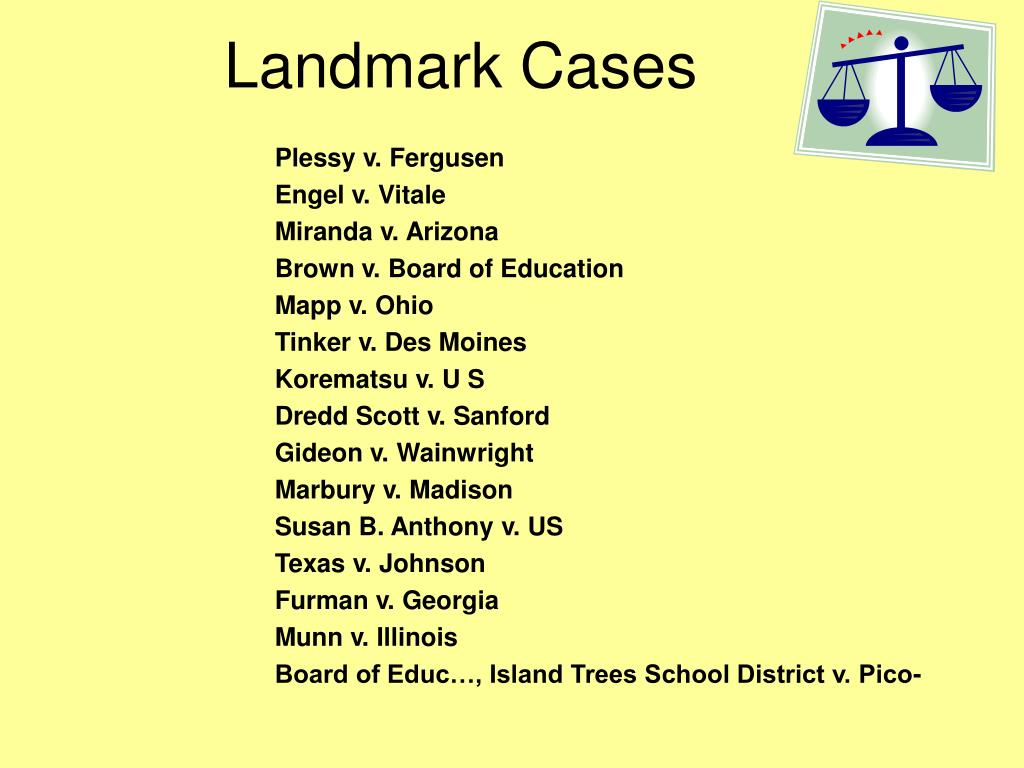 PPT Landmark Supreme Court Cases PowerPoint/Webpage