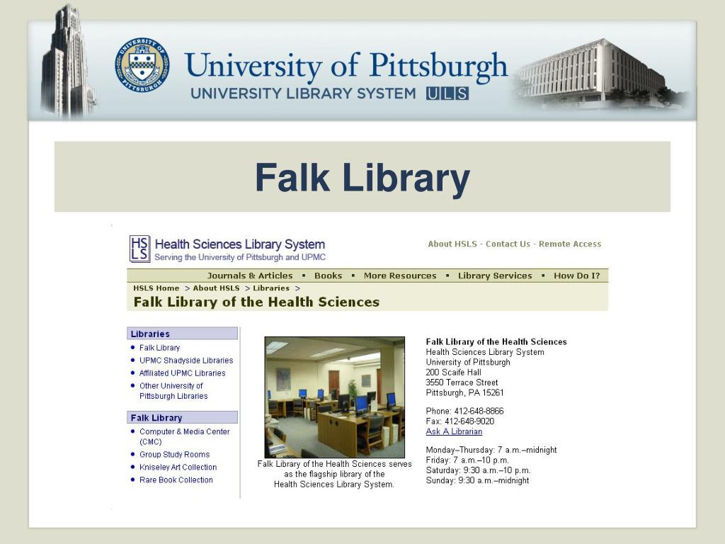 PPT An Introduction to the University of Pittsburgh Libraries