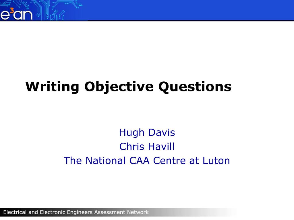 PPT Writing Objective Questions PowerPoint Presentation, free