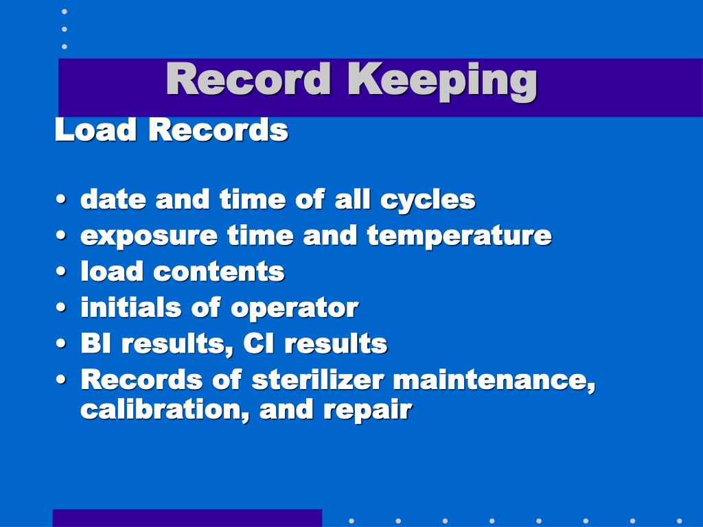 PPT Monitoring the Sterilization Process PowerPoint Presentation ID