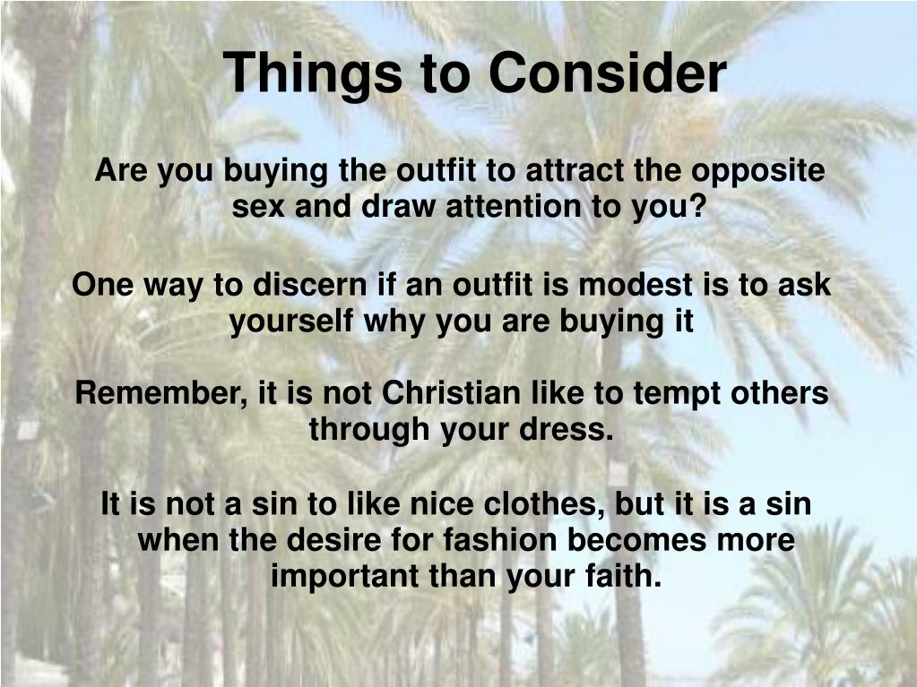 PPT How Should a Christian Dress and Does God Care PowerPoint