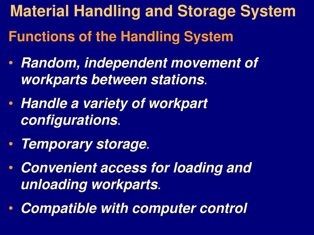 PPT Material Handling and Storage System PowerPoint Presentation