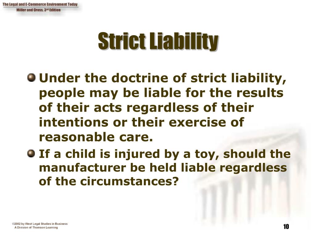 PPT Chapter 10 Strict Liability and Product Liability PowerPoint