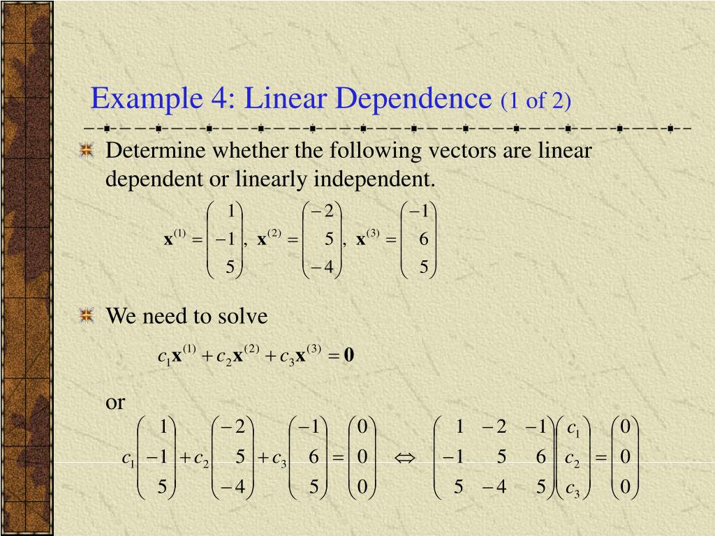 PPT Ch 7.3 Systems of Linear Equations, Linear Independence