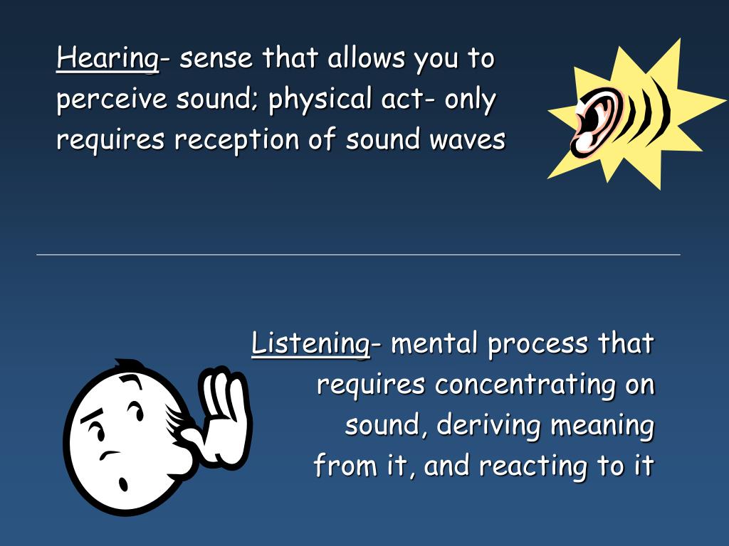 PPT Hearing vs. Listening PowerPoint Presentation, free download ID