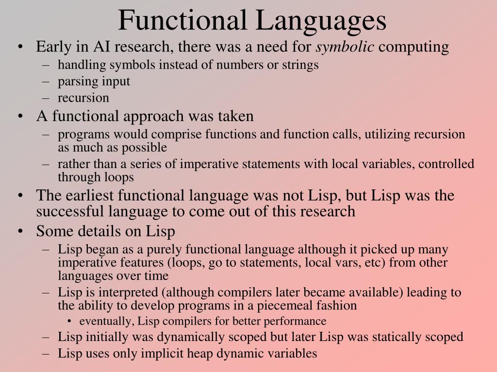 PPT Functional Languages PowerPoint Presentation, free download ID